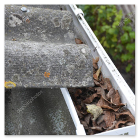 Nettoyage gouttières pendant intervention